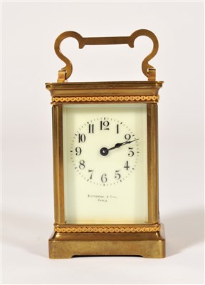 Lot 154 - An Edwardian brass cased carriage clock