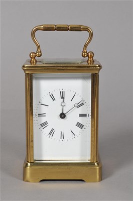 Lot 160 - An Edwardian brass cased carriage clock