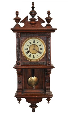 Lot 169 - A small 19th century mahogany cased wall clock