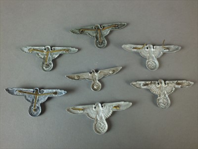 Lot 336 - Reproduction German SS visor cap skulls and eagles