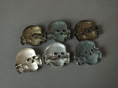 Lot 336 - Reproduction German SS visor cap skulls and eagles