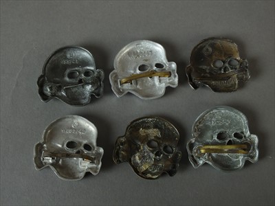 Lot 336 - Reproduction German SS visor cap skulls and eagles