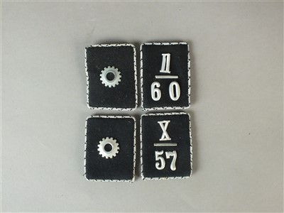 Lot 344 - German Third Reich TENO (Technische Nothlife) collar tabs