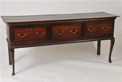 Lot 467 - A George III oak sideboard