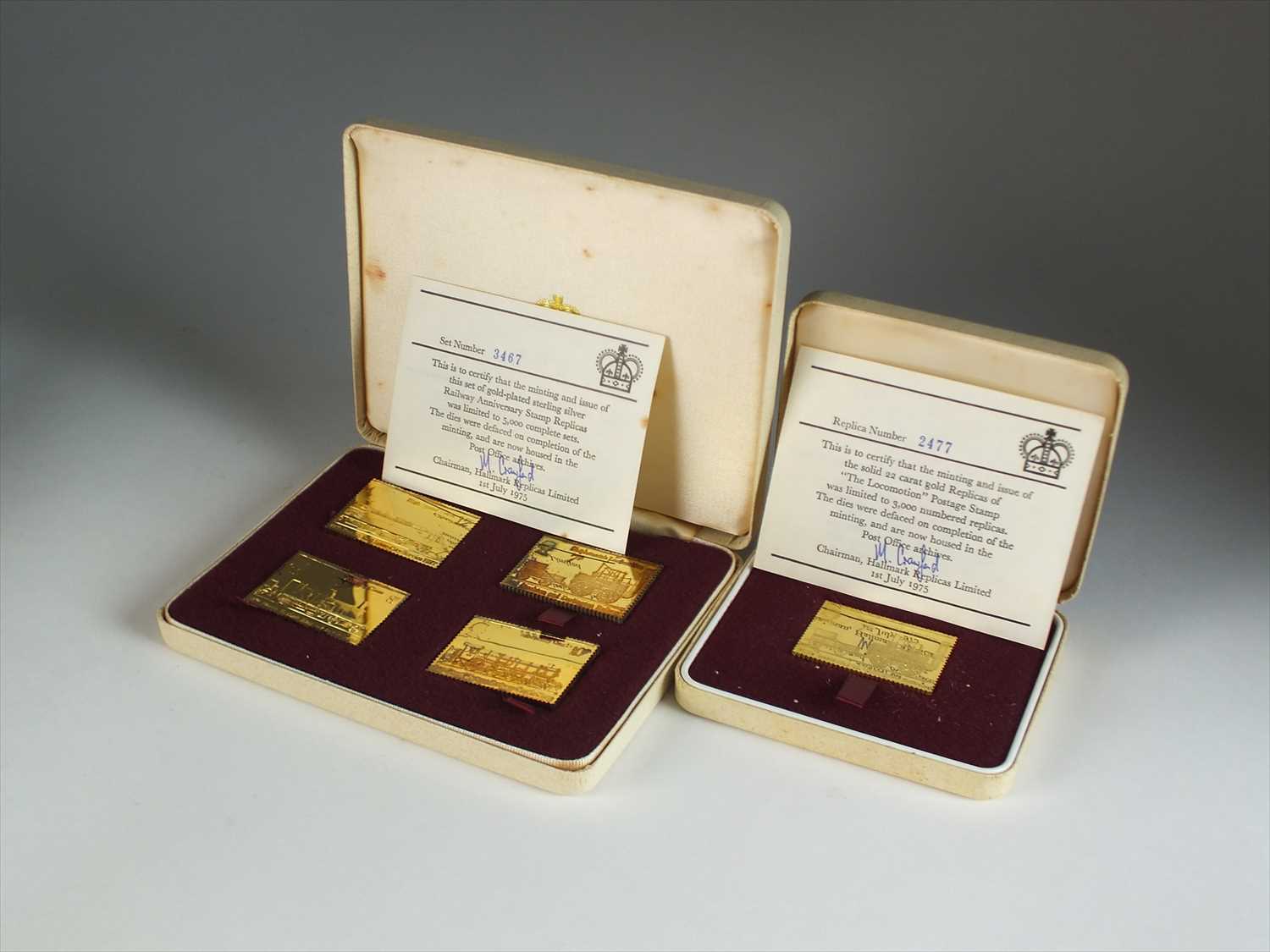 Lot 45 Passenger Railway 150th Anniversary 22ct gold