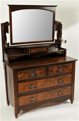 Lot 616 - An Art Nouveau mahogany dressing table