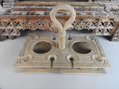 Lot 431 - A German Black Forest musical decanter box