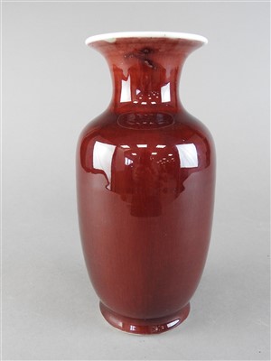 Lot 103 - A Chinese sang de boeuf vase, Qing Dynasty,...