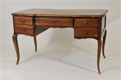 Lot 525 - A late 19th century continental oak writing desk