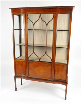 Lot 484 - An Edwardian astragal glazed mahogany display cabinet