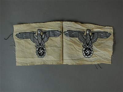 Lot 368 - Two SS Command flag pennant eagles