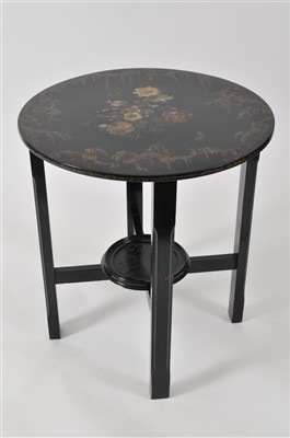 Lot 435 - A Victorian and later lacquered table