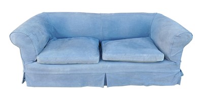 Lot 595 - An upholstered chesterfield two-seat sofa