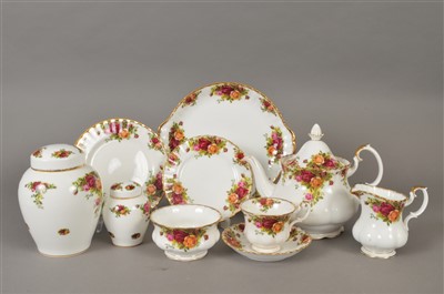 Lot 153 - Royal Albert Old Country Roses tea service and Royal Doulton plate