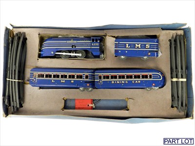 Lot 585 - British Marx No. 331 LMS Coronation Scot Electric Train Set