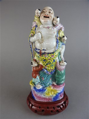 Lot 39 - A Chinese famille rose porcelain standing...