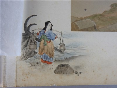Lot 101 - A Japanese lacquer bound photograph album of...