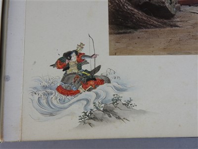 Lot 101 - A Japanese lacquer bound photograph album of...