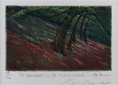 Lot 367 - Piers Browne, Bluebells in a Wood, A.E. Housman