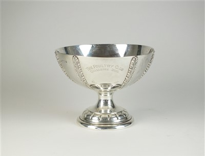 Lot 129 - A silver pedestal presentation cup