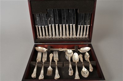 Lot 20 - A cased canteen of EPNS cutlery