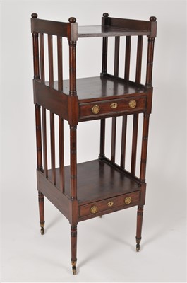 Lot 472 - A three-tier Victorian mahogany buffet