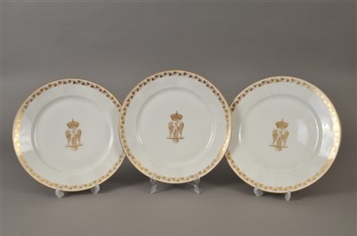 Lot 231 - Three Sèvres Royal Imperial plates