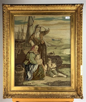 Lot 136 - Tapestry in a gilt frame