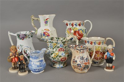 Lot 171 - A group of 19th century jugs and other ceramics