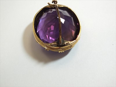 Lot 57 - A late 19th century suite of amethyst jewellery