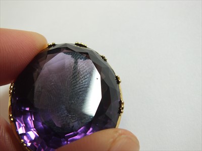 Lot 57 - A late 19th century suite of amethyst jewellery