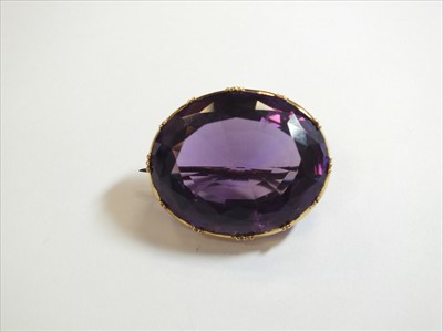 Lot 57 - A late 19th century suite of amethyst jewellery