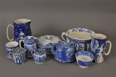 Lot 224 - Blue and white tablewares, 19th century and later