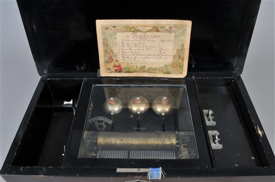 Lot 287 - A 19th century Swiss made cased cylinder music box