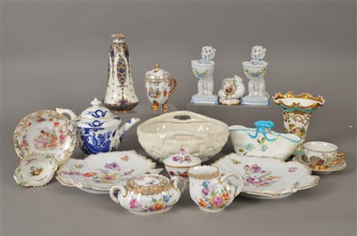 Lot 245 - Assorted English and European ceramics, including Royal Worcester