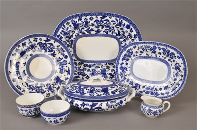 Lot 229 - A matched Coalport and Royal Doulton blue and white dinner service