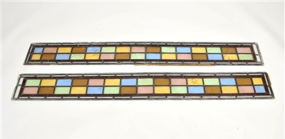 Lot 271 - A pair of tall 19th century leaded stained glass panels