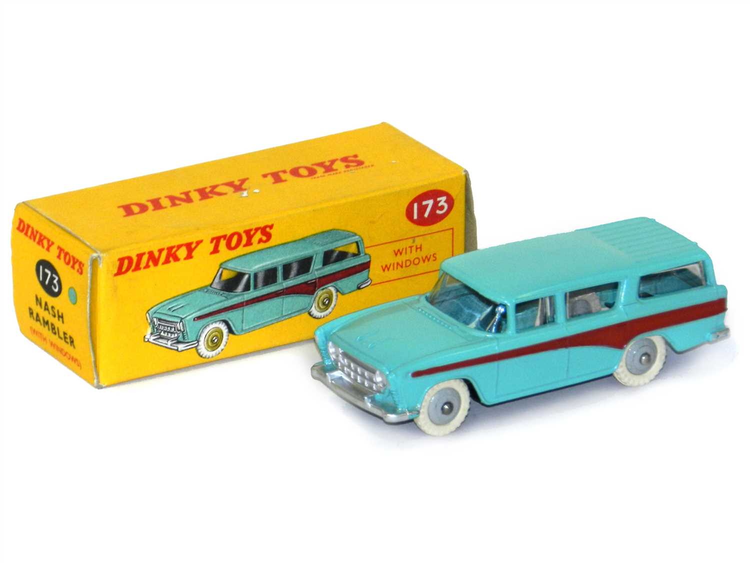 Lot 385 - Dinky 173 Nash Rambler, boxed. In turquoise...