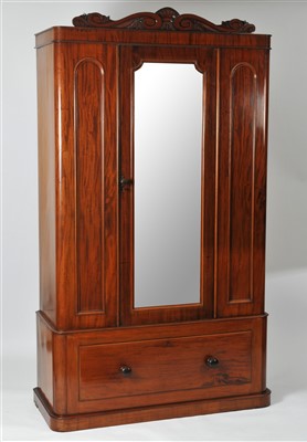 Lot 539 - A Victorian mahogany single wardrobe