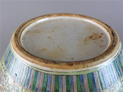 Lot 88 - A Chinese famille verte porcelain planter,...