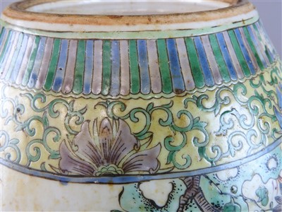 Lot 88 - A Chinese famille verte porcelain planter,...