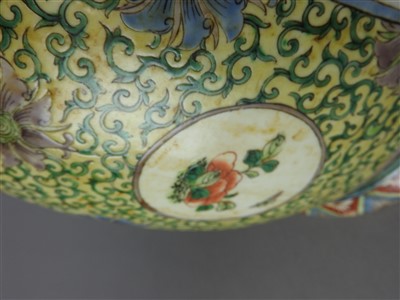 Lot 88 - A Chinese famille verte porcelain planter,...