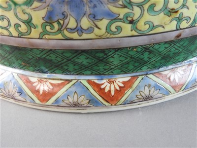 Lot 88 - A Chinese famille verte porcelain planter,...