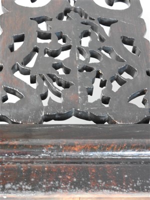 Lot 54 - A Chinese carved rosewood chair, early 20th...