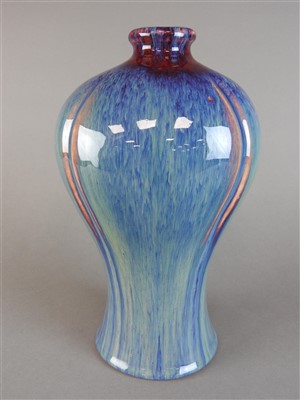 Lot 65 - A Chinese flambe baluster vase, Qing Dynasty,...