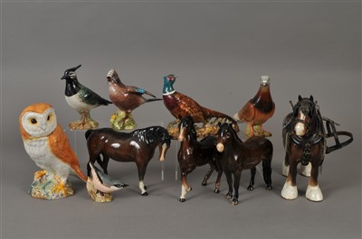 Lot 183 - Beswick horses and birds