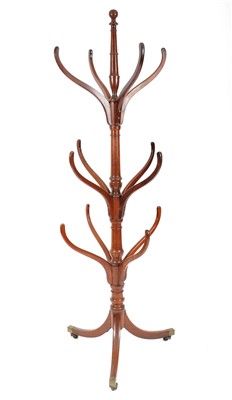 Lot 753 - A 19th century mahogany twelve arm mahogany free-standing coat stand
