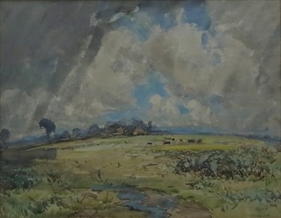 Lot 332 - Arthur Henry Knighton-Hammond (British 1875-1970), Landscape with Cattle