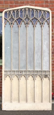 Lot 740 - A collection of painted Gothic-Revival furniture for restoration