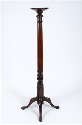 Lot 790 - A tall 19th century mahogany torchere stand